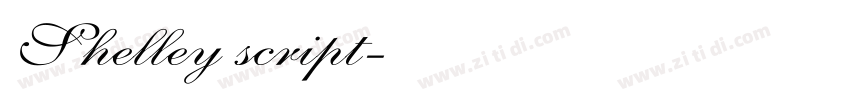 Shelley script字体转换